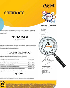 Certificazione DigCompEDU Accreditata ACCREDIA +2 Punti GPS