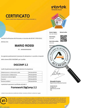 Certificazione di Alfabetizzazione Digitale Accreditata ACCREDIA